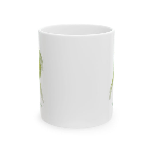 Ladyslipper Orchid Botanical Print | Ceramic Coffee Cup 11oz