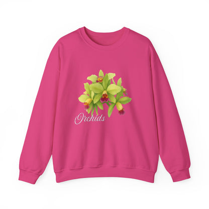 Orchids Floral Crewneck Sweatshirt