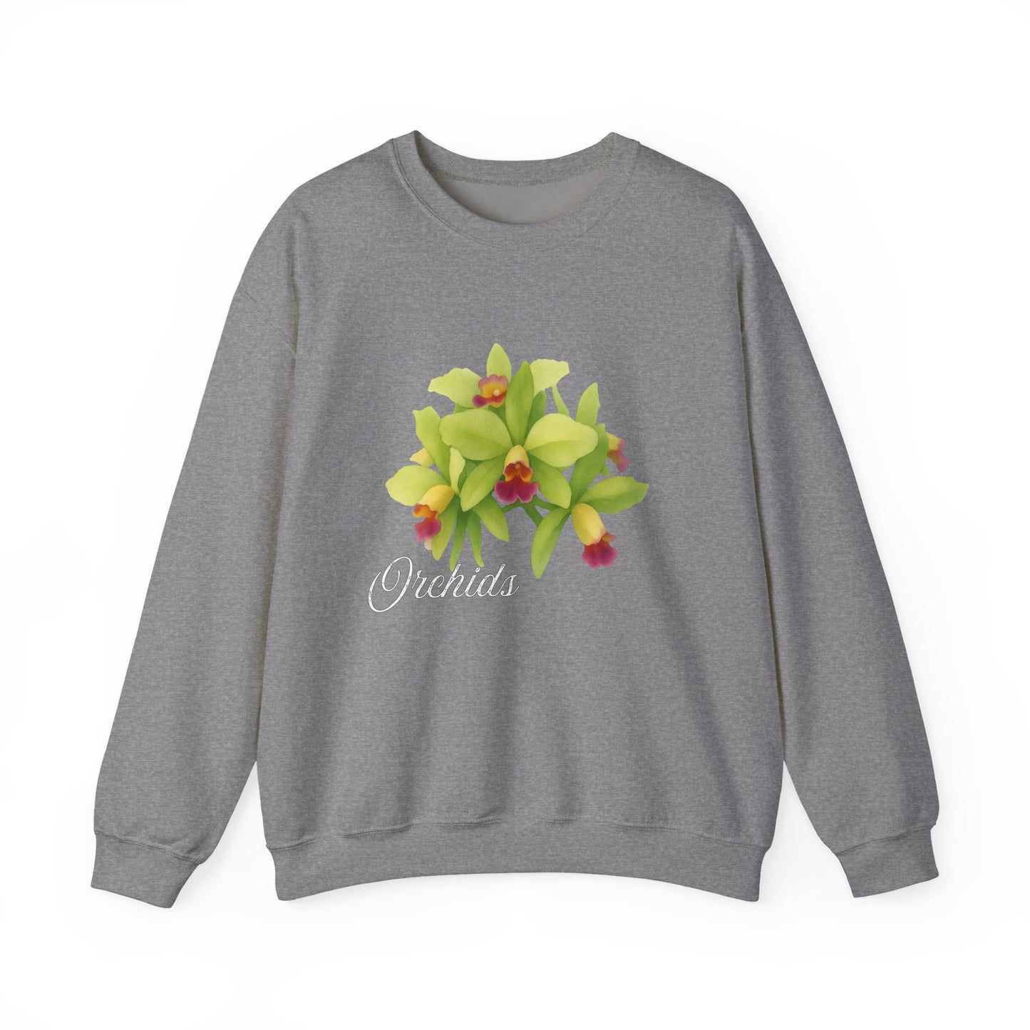 Orchids Floral Crewneck Sweatshirt
