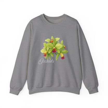Orchids Floral Crewneck Sweatshirt