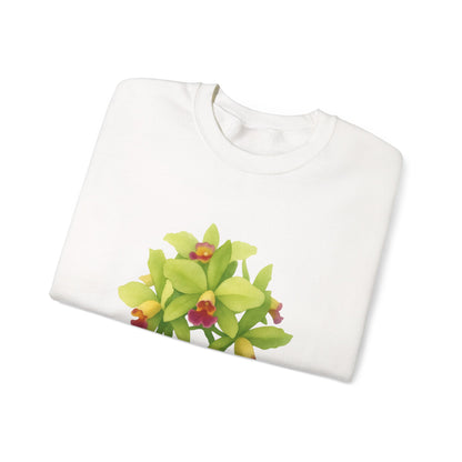 Orchids Floral Crewneck Sweatshirt