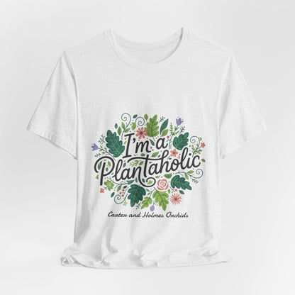 Plantaholic- Carter and Holmes Orchids | Floral Logo T-Shirt,
