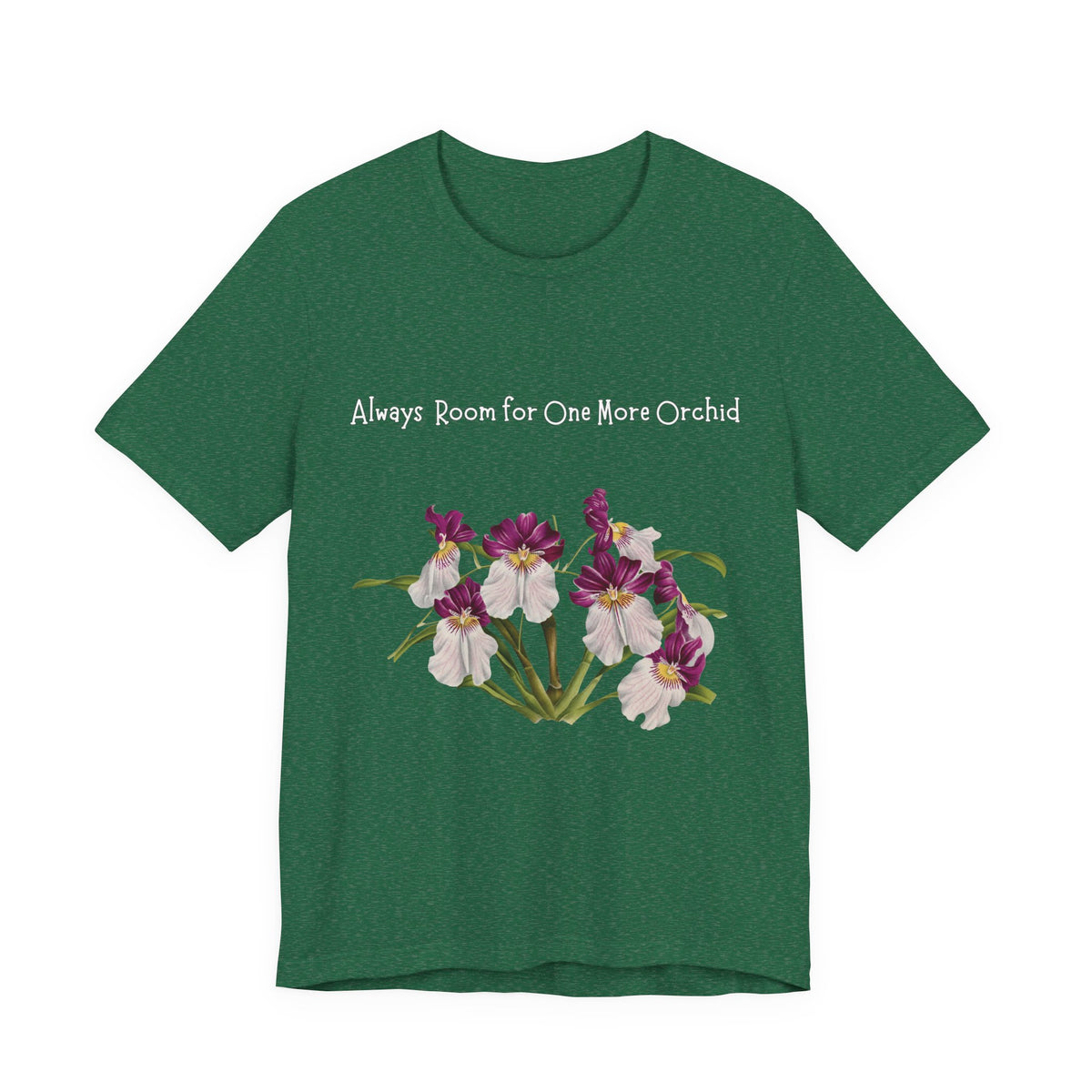 Pansy Orchid | Floral Logo T-Shirt, 'Always Room For One More Orchid' Back Print