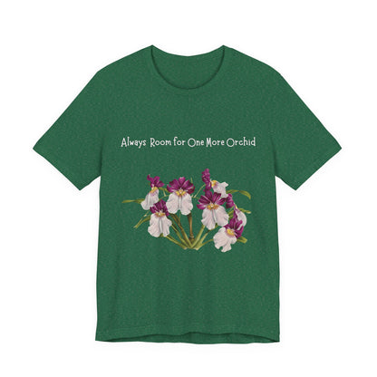 Pansy Orchid | Floral Logo T-Shirt, 'Always Room For One More Orchid' Back Print