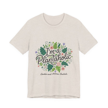 Plantaholic- Carter and Holmes Orchids | Floral Logo T-Shirt,