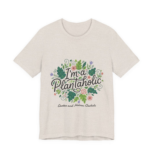 Plantaholic- Carter and Holmes Orchids | Floral Logo T-Shirt,
