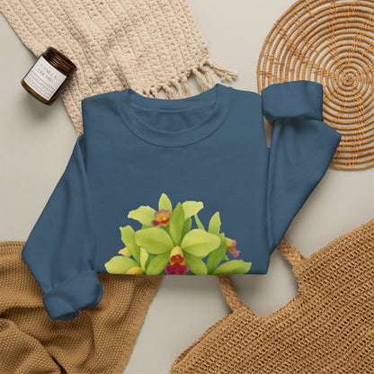 Orchids Floral Crewneck Sweatshirt