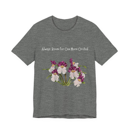 Pansy Orchid | Floral Logo T-Shirt, 'Always Room For One More Orchid' Back Print