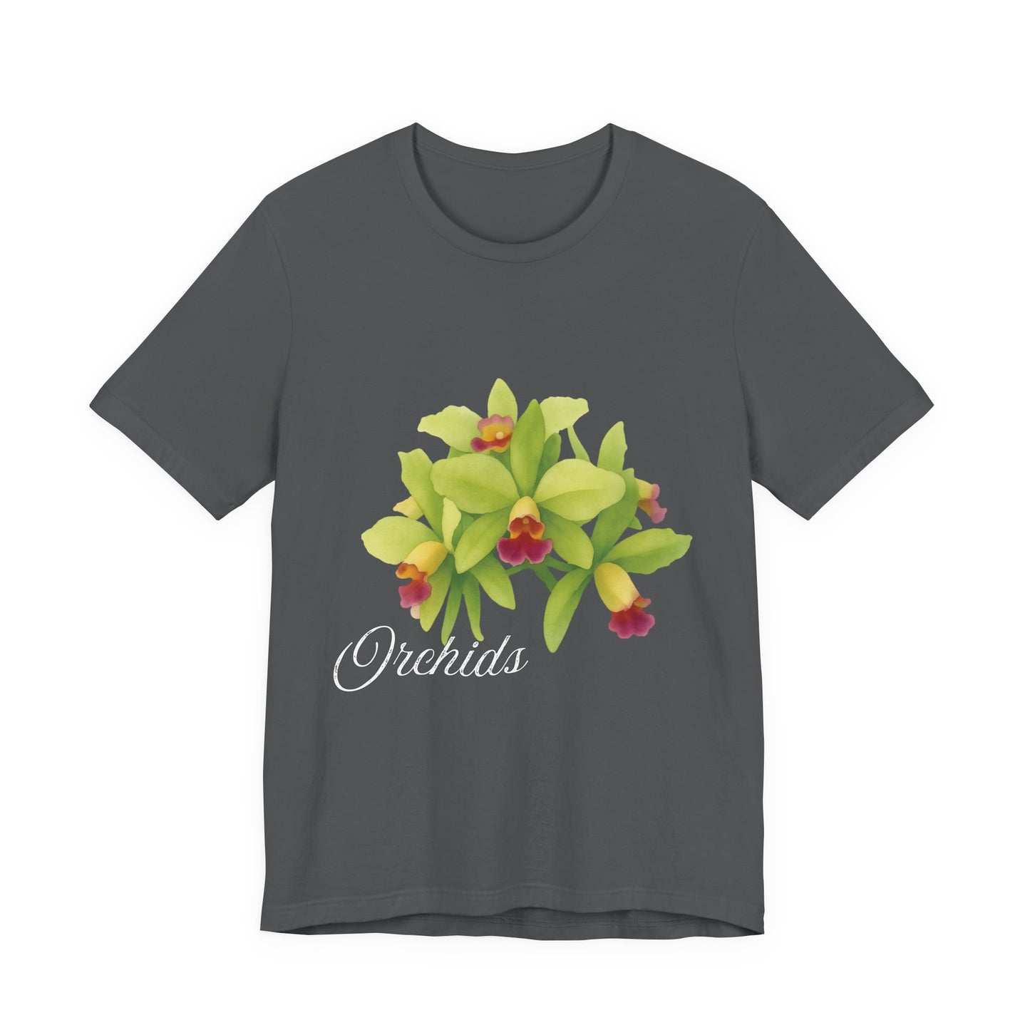 Orchids Green Cattleya | Floral Logo T-Shirt,
