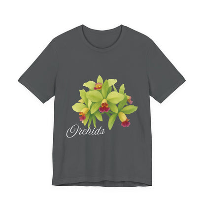 Orchids Green Cattleya | Floral Logo T-Shirt,