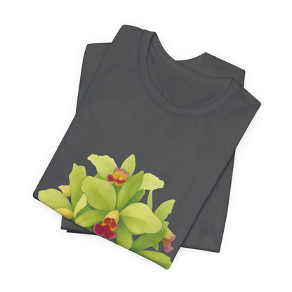 Orchids Green Cattleya | Floral Logo T-Shirt,