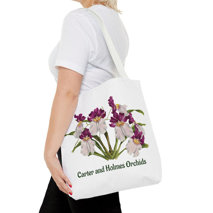 Pansy Orchid Carter and Holmes Tote Bag | Floral Botanical Illustration