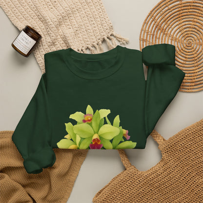 Orchids Floral Crewneck Sweatshirt