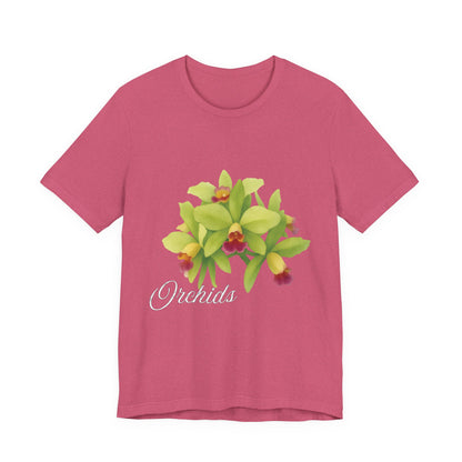Orchids Green Cattleya | Floral Logo T-Shirt,