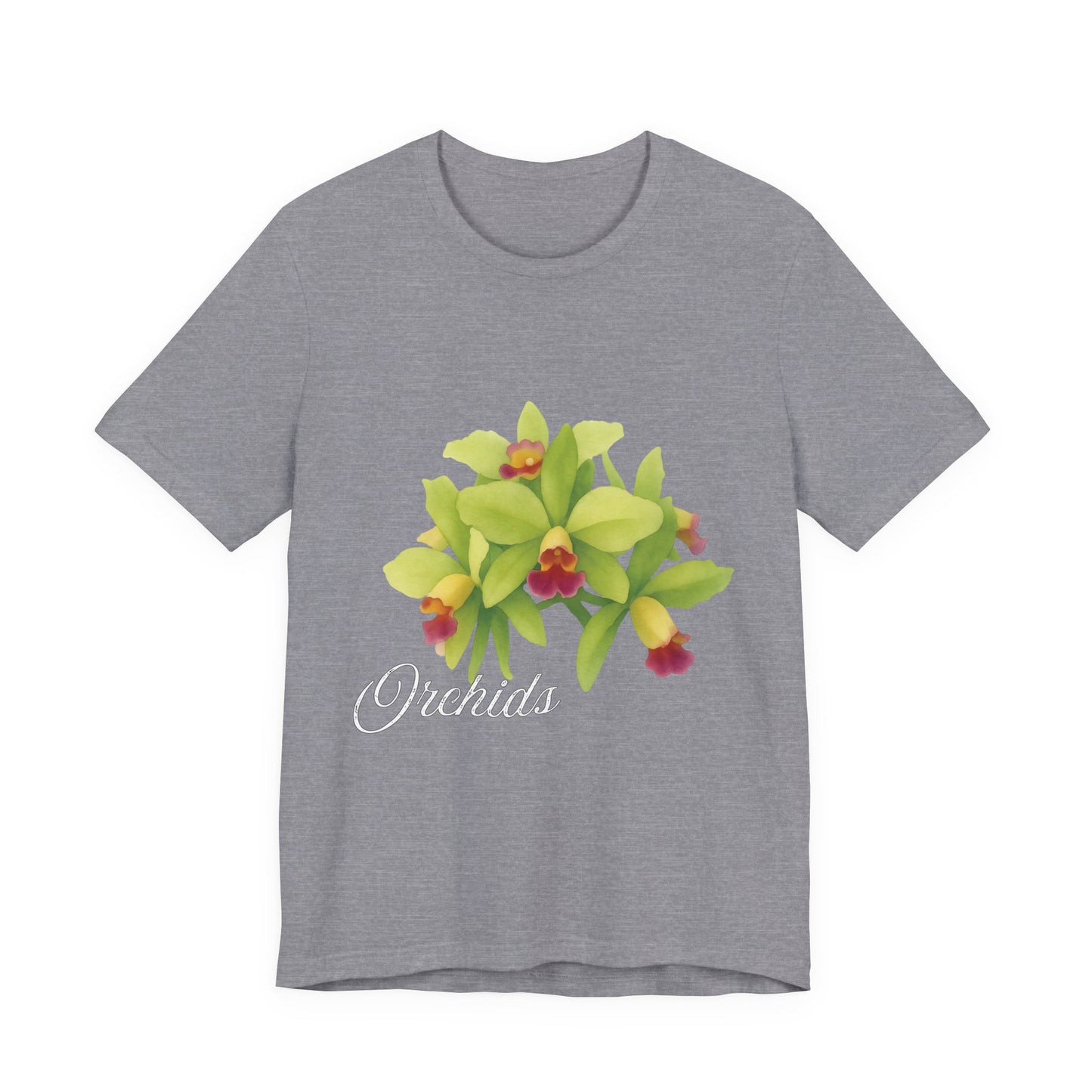 Orchids Green Cattleya | Floral Logo T-Shirt,