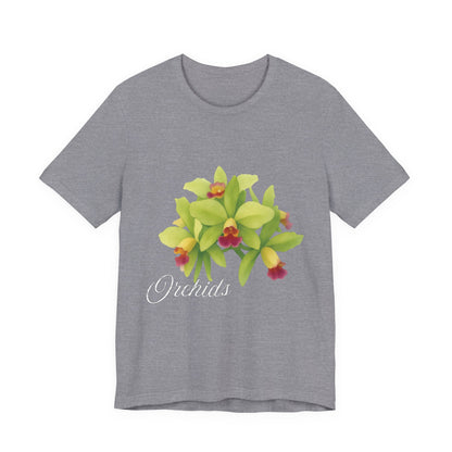 Orchids Green Cattleya | Floral Logo T-Shirt,