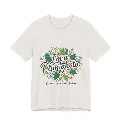 Plantaholic- Carter and Holmes Orchids | Floral Logo T-Shirt,
