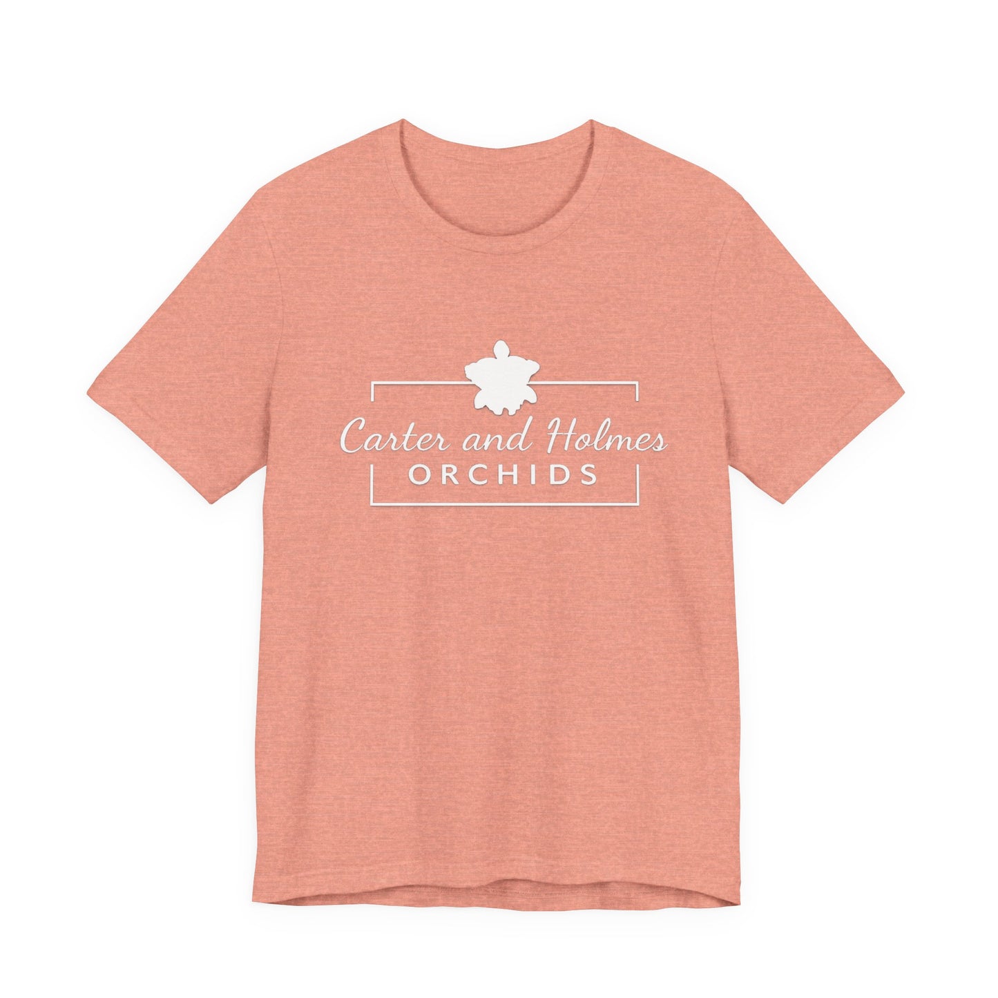 Carter and Holmes Orchids | Floral Logo T-Shirt, 'Always Room For One More Orchid' Back Print