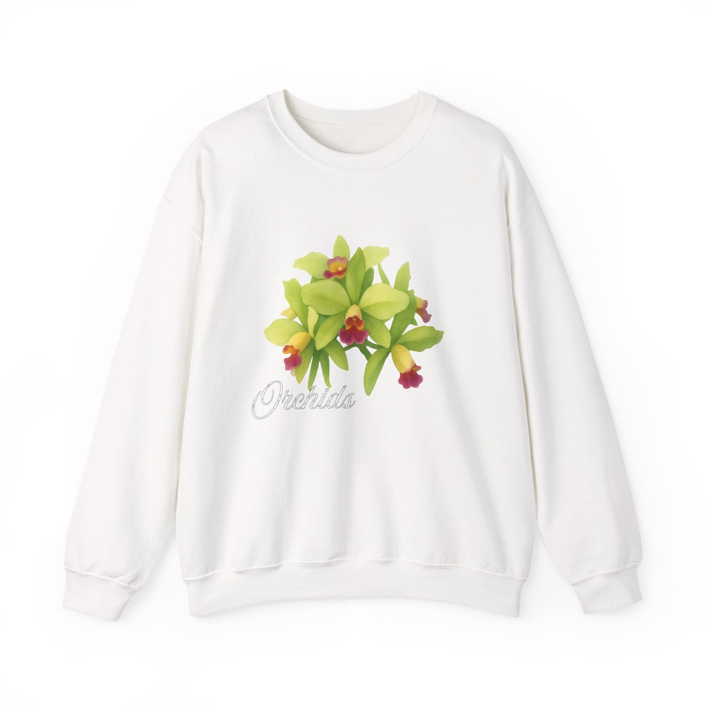 Orchids Floral Crewneck Sweatshirt