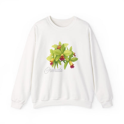 Orchids Floral Crewneck Sweatshirt