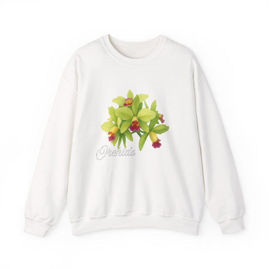 Orchids Floral Crewneck Sweatshirt