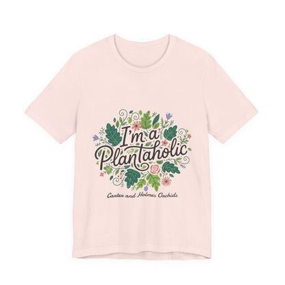 Plantaholic- Carter and Holmes Orchids | Floral Logo T-Shirt,