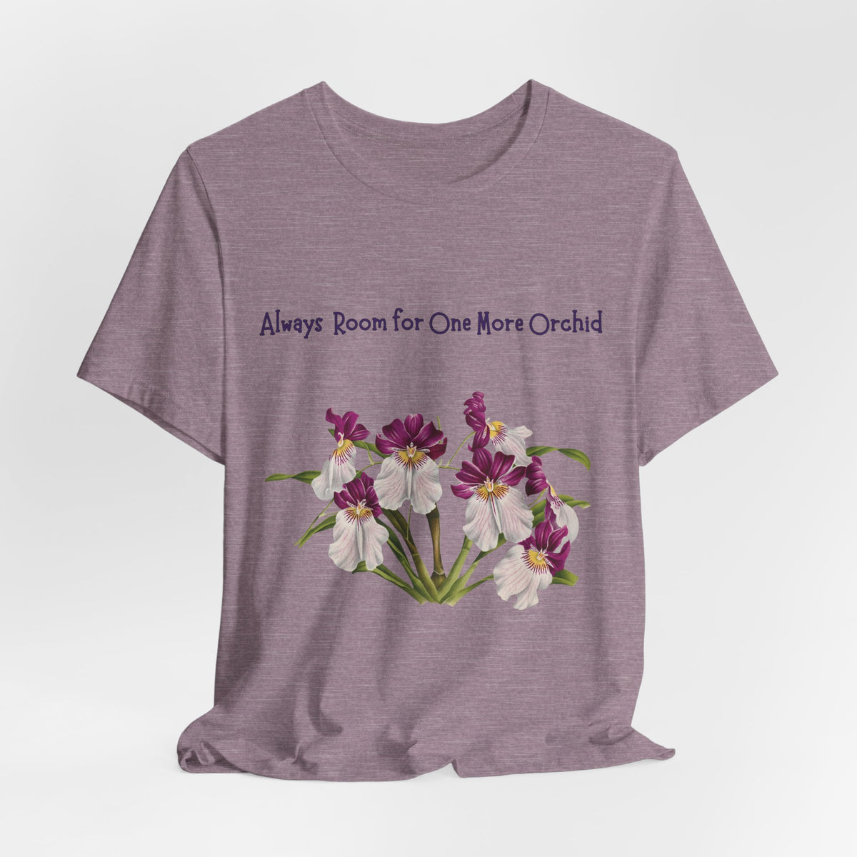 Pansy Orchid | Floral Logo T-Shirt, 'Always Room For One More Orchid' Back Print