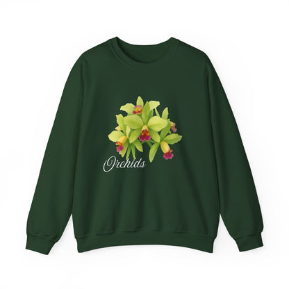 Orchids Floral Crewneck Sweatshirt