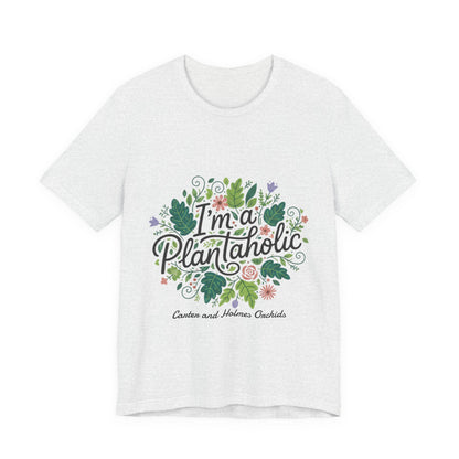 Plantaholic- Carter and Holmes Orchids | Floral Logo T-Shirt,
