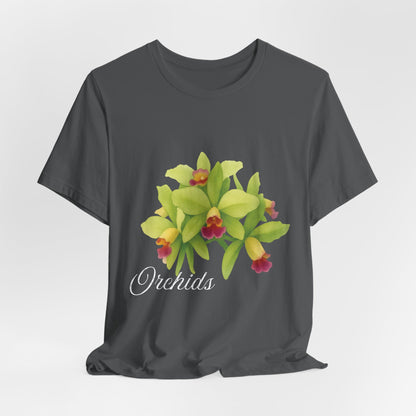 Orchids Green Cattleya | Floral Logo T-Shirt,