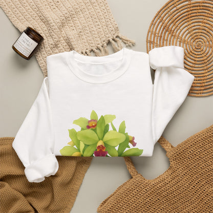 Orchids Floral Crewneck Sweatshirt