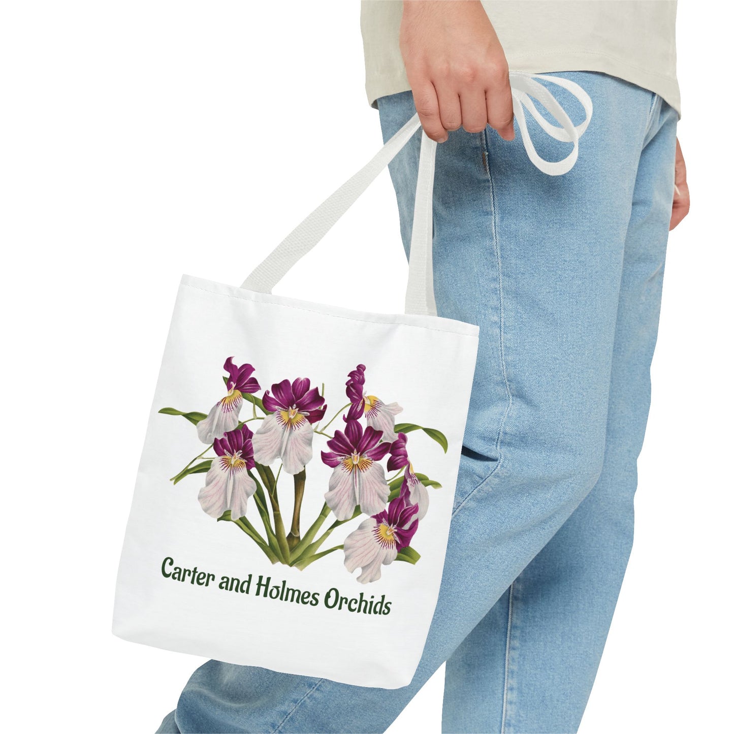 Pansy Orchid Carter and Holmes Tote Bag | Floral Botanical Illustration