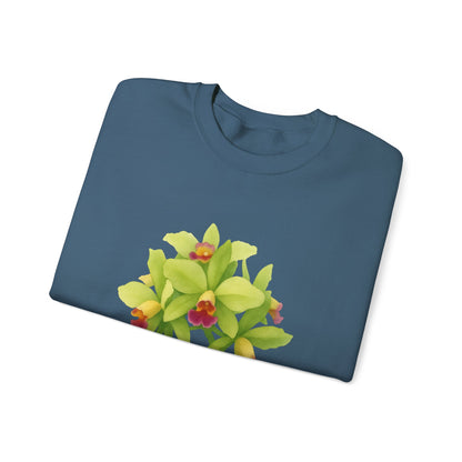 Orchids Floral Crewneck Sweatshirt