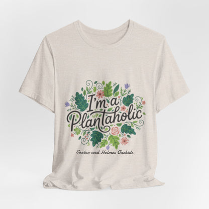 Plantaholic- Carter and Holmes Orchids | Floral Logo T-Shirt,