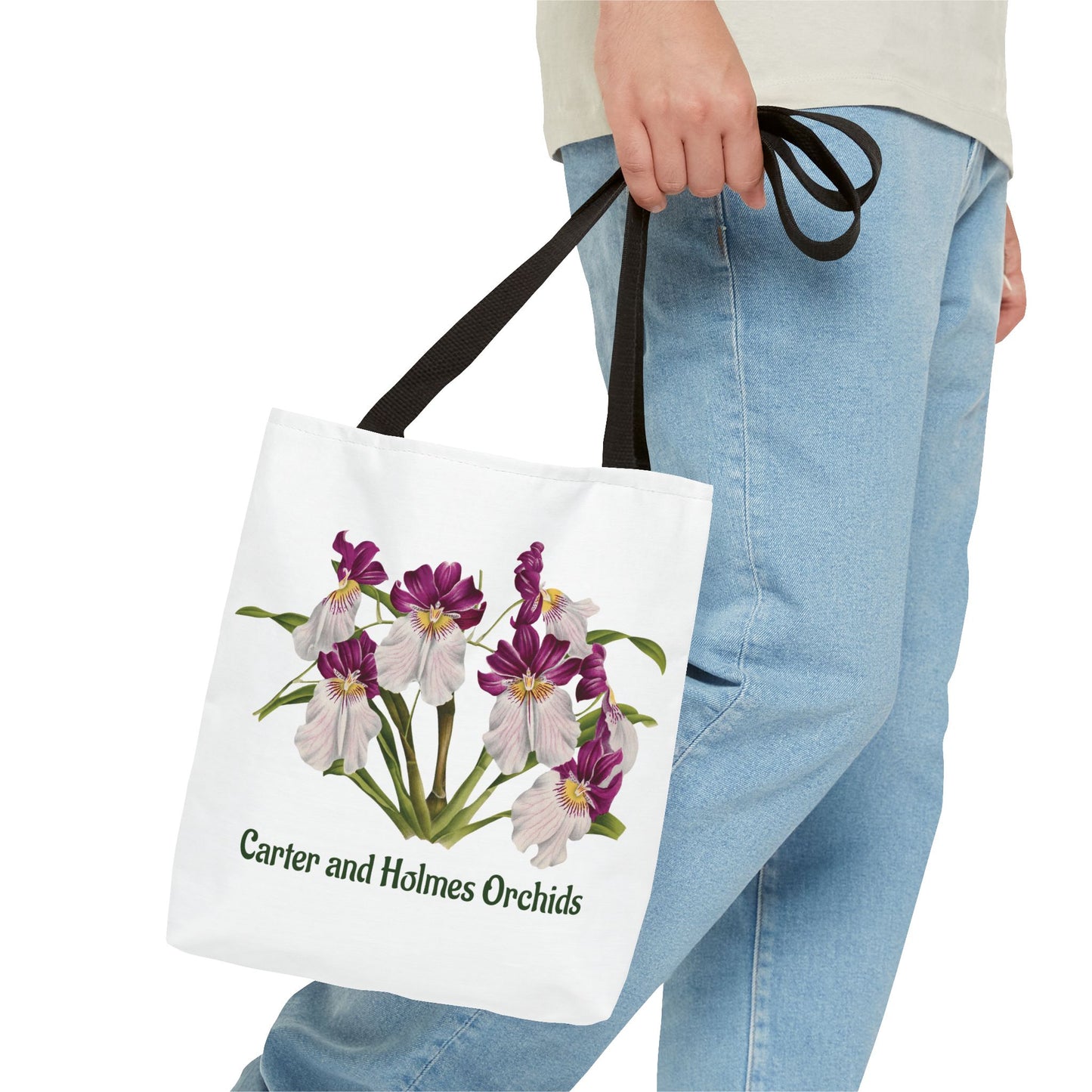 Pansy Orchid Carter and Holmes Tote Bag | Floral Botanical Illustration