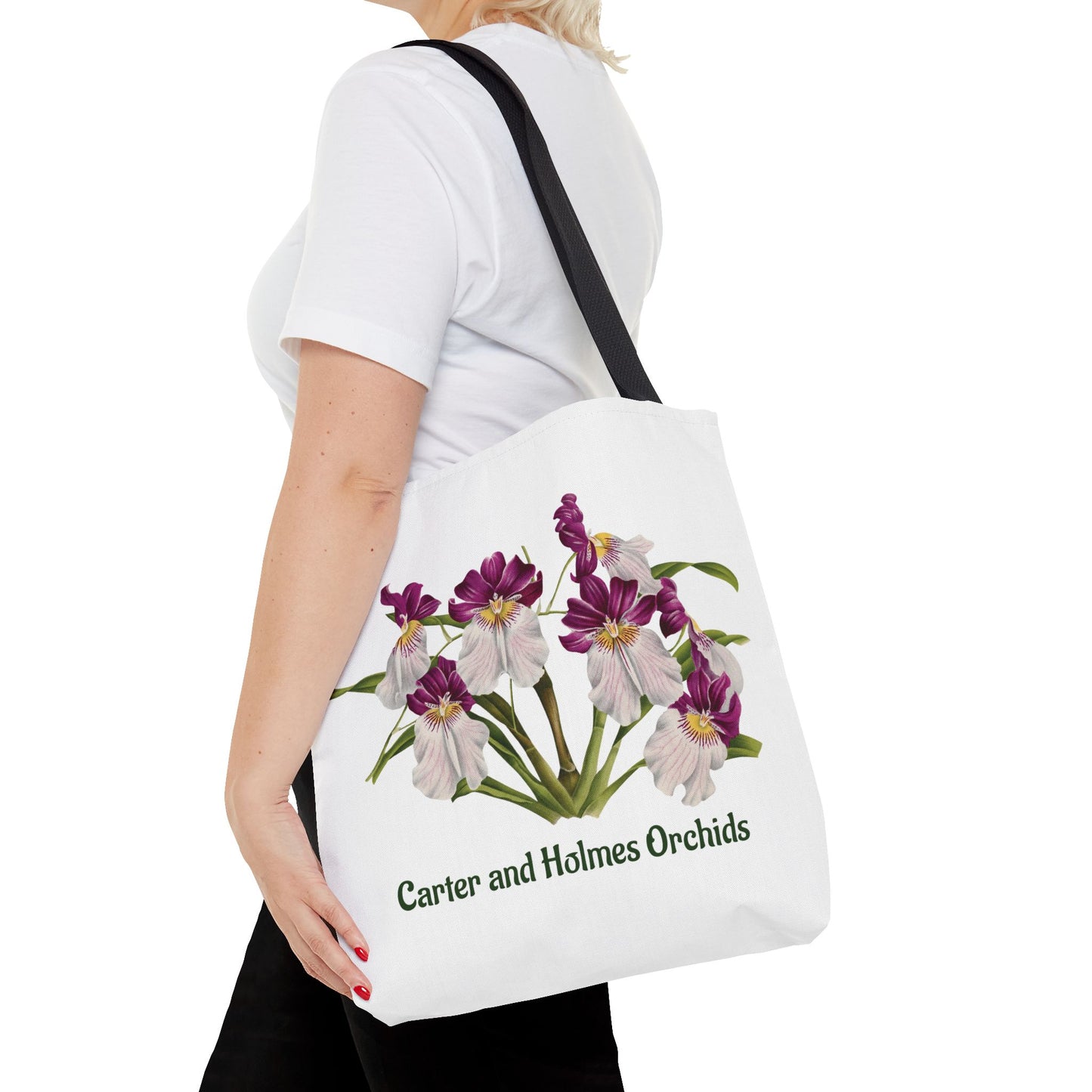 Pansy Orchid Carter and Holmes Tote Bag | Floral Botanical Illustration