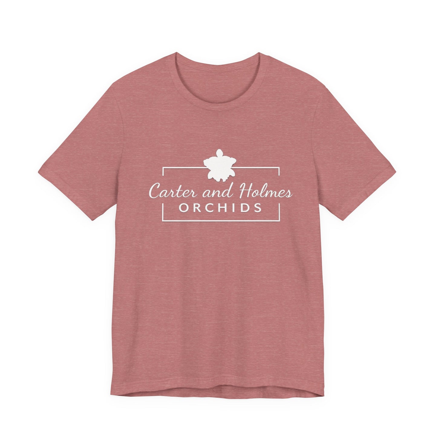 Carter and Holmes Orchids | Floral Logo T-Shirt, 'Always Room For One More Orchid' Back Print