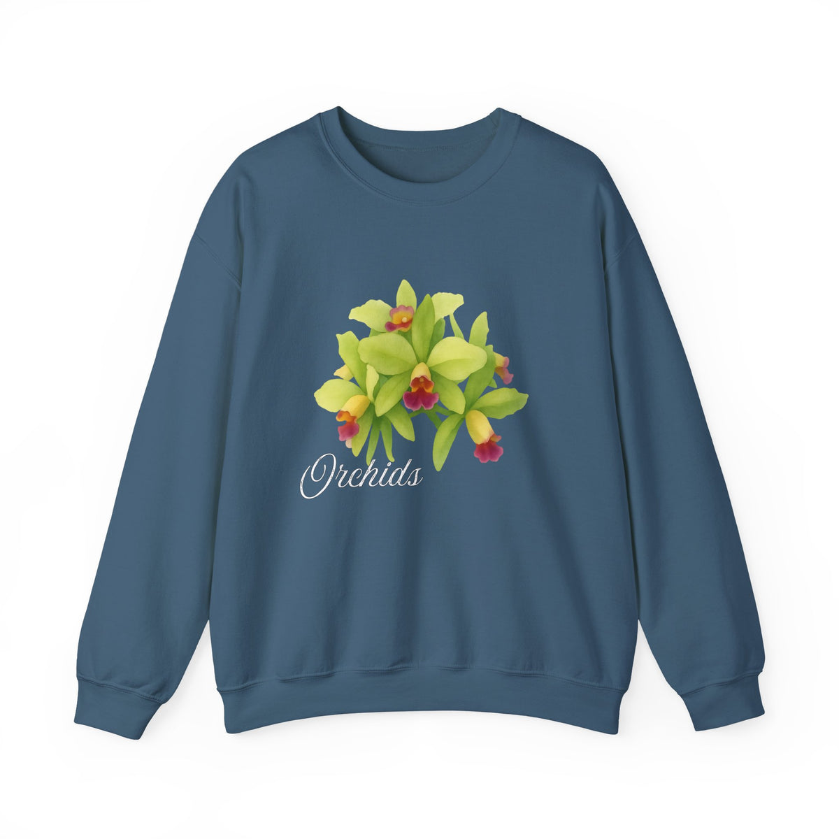 Orchids Floral Crewneck Sweatshirt