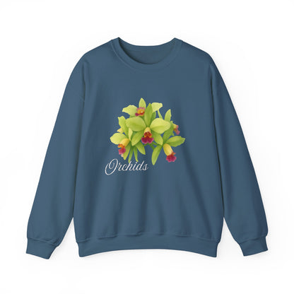 Orchids Floral Crewneck Sweatshirt