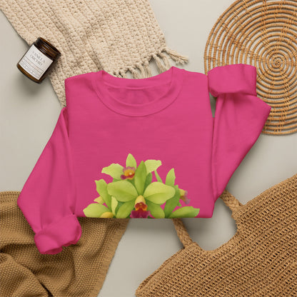 Orchids Floral Crewneck Sweatshirt