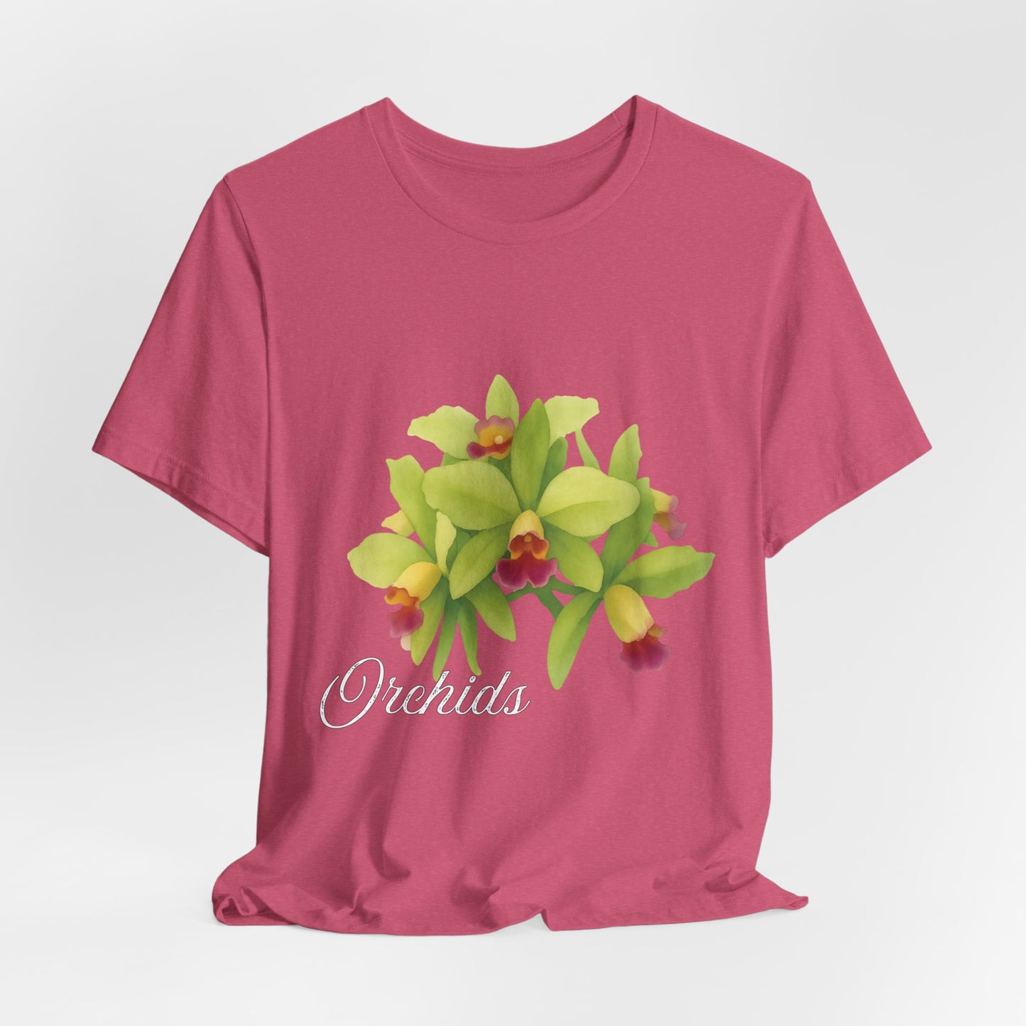 Orchids Green Cattleya | Floral Logo T-Shirt,