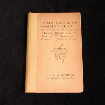 Latin Names of Common Plants: Their Pronunciation & History