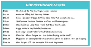 Gift Certificate (Pick Amount)