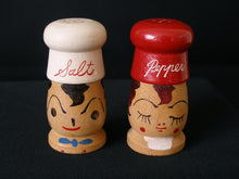 Load image into Gallery viewer, Wooden Chefs -Vintage Salt &amp; Pepper Shakers