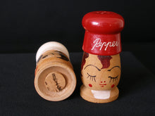 Load image into Gallery viewer, Wooden Chefs -Vintage Salt &amp; Pepper Shakers